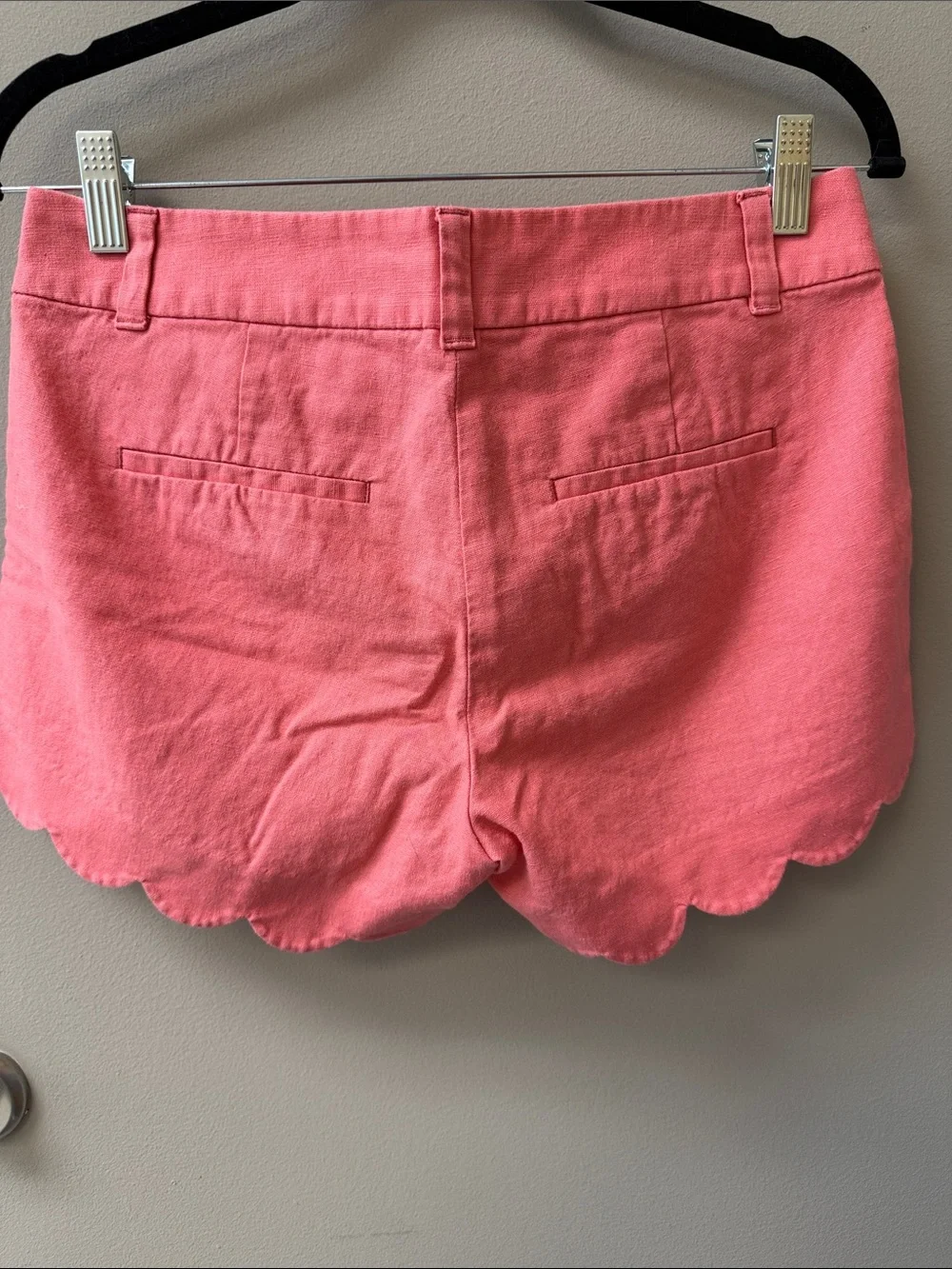 J. Crew Coral Scallop-Hem Shorts - Size 2